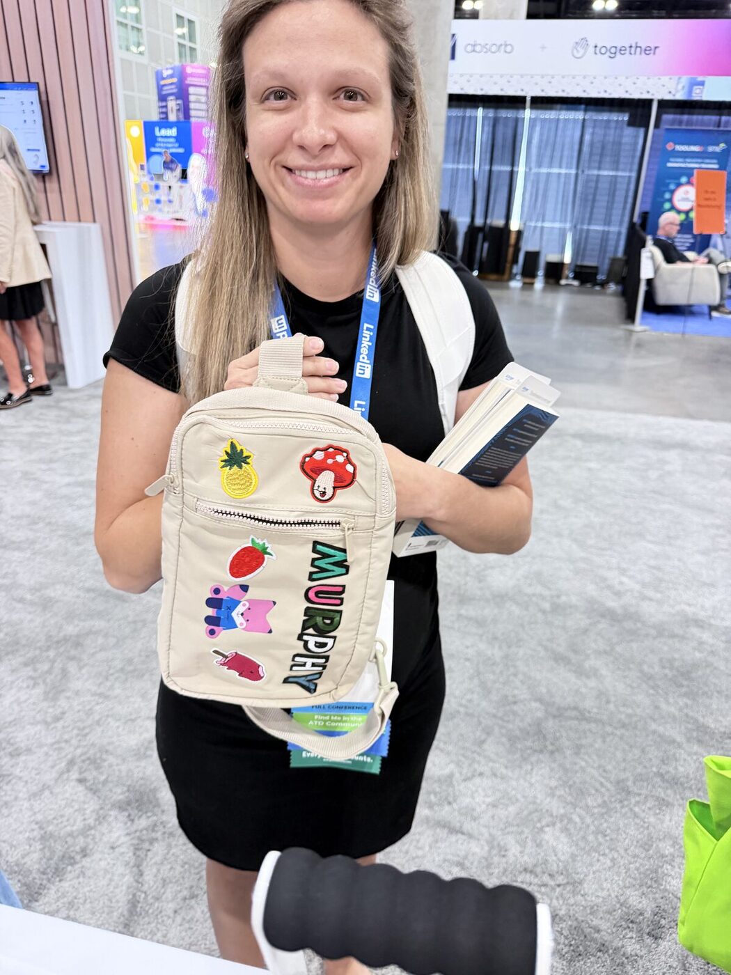 Guests carrying custom printed welcome totes at a wedding